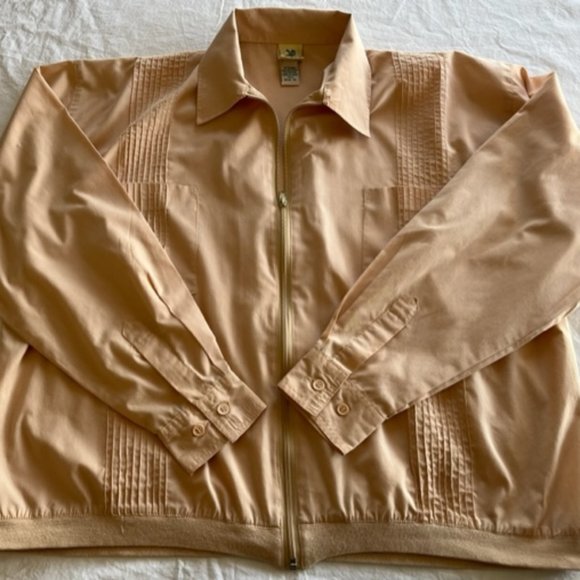 Vintage Mens Haband Beige Windbreaker Full Zippered Jacket Size XL 150 X-Large - Picture 1 of 7